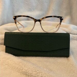 Ted Baker London Tortoise Shell Glasses with Green Case